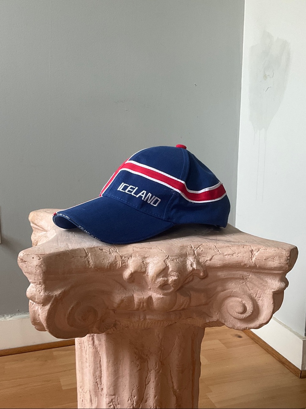 ICEMART Iceland adjustable royal blue Cap with Red & White Stripe